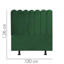 Ver imagem 3 de Cabeceira Estofada Alanis 100CM Solteiro Suede Verde - D A DECOR