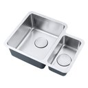 Ver imagem 1 de Kit Cuba Dupla F201 + Válvulas com Cesto Aço Inox