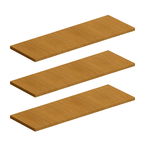 3 Prateleiras Mdf 30x100cm para Sala sem Suporte 18mm