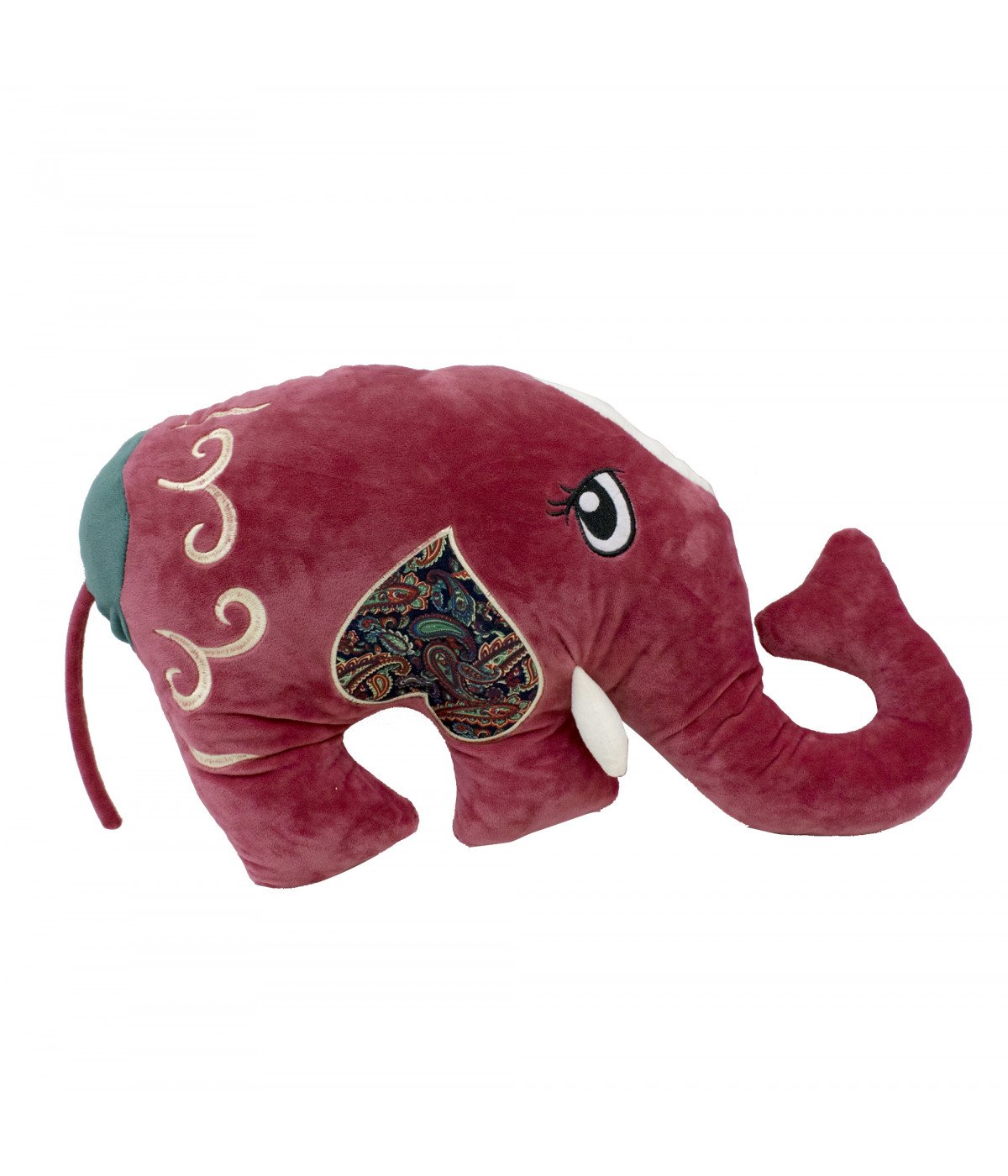 Almofada Elefante Vinho 54cm - Pelúcia - 2