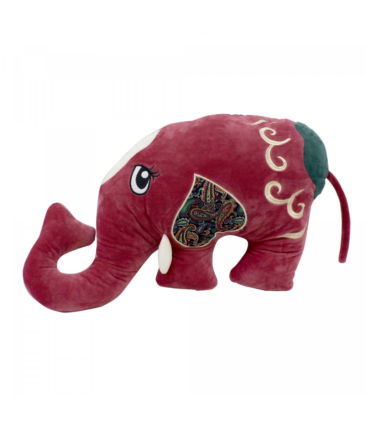 Almofada Elefante Vinho 54cm - Pelúcia - 1