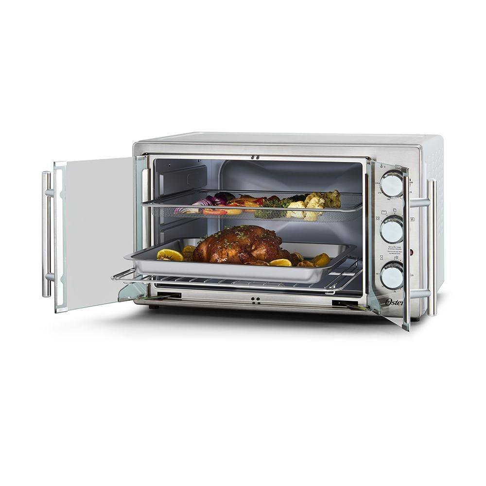 Forno E Fritadeira Sem óleo 2 em 1 Oster 42L French Door 127V - 16