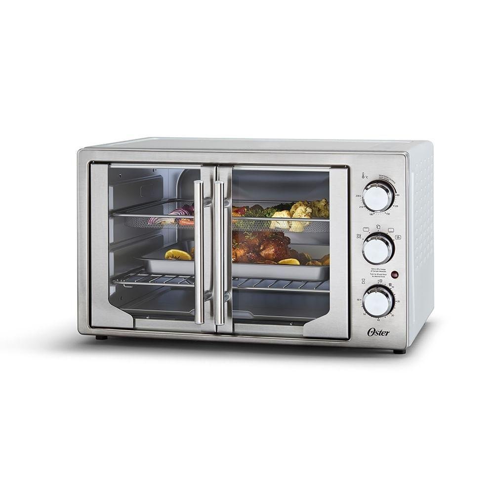 Forno E Fritadeira Sem óleo 2 em 1 Oster 42L French Door 127V - 19