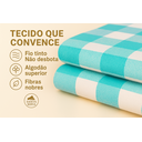 Ver imagem 3 de Toalha de Mesa Picnic 10 Lugares Algodão 1,40 x 3,00 m Azul Turquesa Santa Sofia