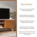 Ver imagem 2 de Rack Bancada Heitor para TV Estante Home Sala Quarto Moderna com 1 Porta - Naturale/Off