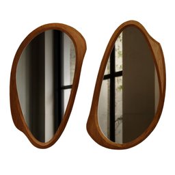 Conjunto 2 Espelhos Orgânicos Moldura MDF Specchio - 3