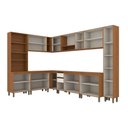 Ver imagem 3 de Cozinha Completa Venaly 20 Portas 2 Gavetas com Vidro Cinamomo/Off White - Henn