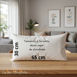 Capa de Almofada Retangular Baguete Grande 30x65cm Cor Azul Marinho - 5