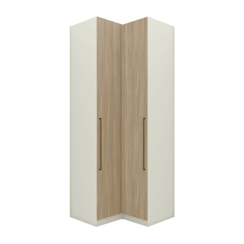 Guarda Roupa Modulado Canto 2 Portas Seletto Areia/jequitibá