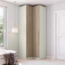 Ver imagem 2 de Guarda Roupa Modulado Canto 2 Portas Seletto Areia/jequitibá