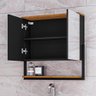 Gabinete Banheiro com Cuba e Espelheira 60 Cm Preto Fosco Naturalle Londres Bechara - 7
