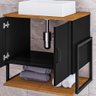 Gabinete Banheiro com Cuba e Espelheira 60 Cm Preto Fosco Naturalle Londres Bechara - 2