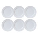 Ver imagem 1 de Jogo de 6 Pratos Rasos Porcelana Tramontina Modelo Convencional com Aba 28cm 96900/005