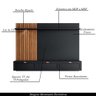 Home Painel Suspenso 200cm Ripado Caraíva Led Preto/Noce G73 - Gran Belo - 3