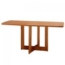 Ver imagem 1 de Mesa para Sala de Jantar Patros 120cm Madeira Tampo Barril Laminado Moderna Mobilia