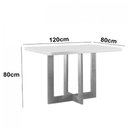 Ver imagem 4 de Mesa para Sala de Jantar Patros 120cm Madeira Tampo Barril Laminado Moderna Mobilia