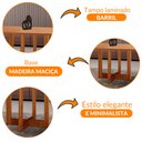 Ver imagem 6 de Mesa para Sala de Jantar Patros 120cm Madeira Tampo Barril Laminado Moderna Mobilia