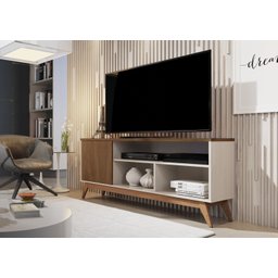 RACK PARA SALA MALBEC WOOD 1.36 TV ATE 55 POLEGADAS:OFF WHITE FREIJO - 2