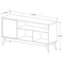 Ver imagem 3 de Rack para Sala Malbec Wood 1.36 Tv Ate 55 Polegadas:off White Freijo
