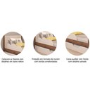 Ver imagem 4 de Cama Solteiro Elza c/Auxiliar Nature/Off White - Cimol