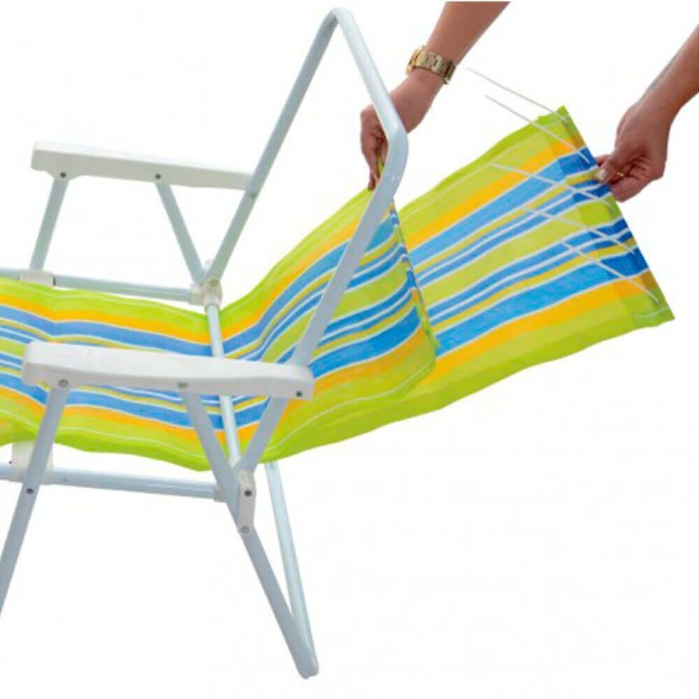 Refil Para Cadeira De Praia Kit Com 03 Unidades Fácil Troca - 3
