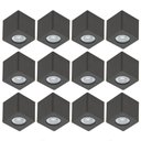 Ver imagem 1 de Conjunto 12 Spots de Sobrepor Zoom Luminária de Teto Preto Bivolt Dital Sala Cozinha Escritório