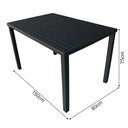 Ver imagem 4 de Mesa Tampo Ripado Retangular 1.50x0.80m Alumínio Preta
