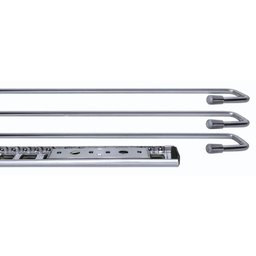 Porta Panos de Prato Triplo Aramado Aço Cromado Suporte Toalha de Louça Fixação Lateral Piva - 3