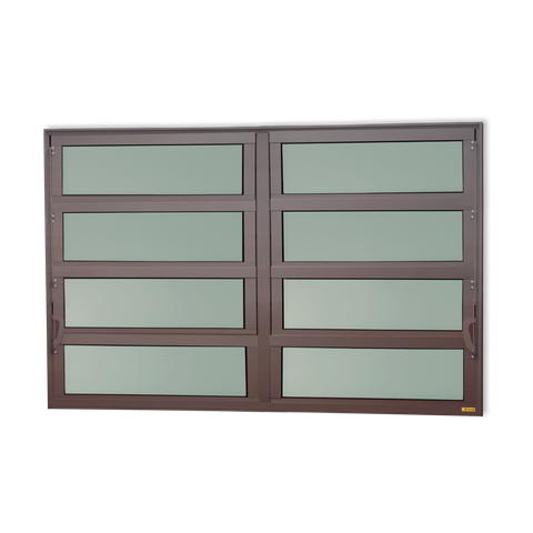 Basculante Alumínio 2 Seções 80 x 120 Elite V.Boreal Marrom Corten Brimak