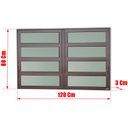 Ver imagem 3 de Basculante Alumínio 2 Seções 80 x 120 Elite V.Boreal Marrom Corten Brimak