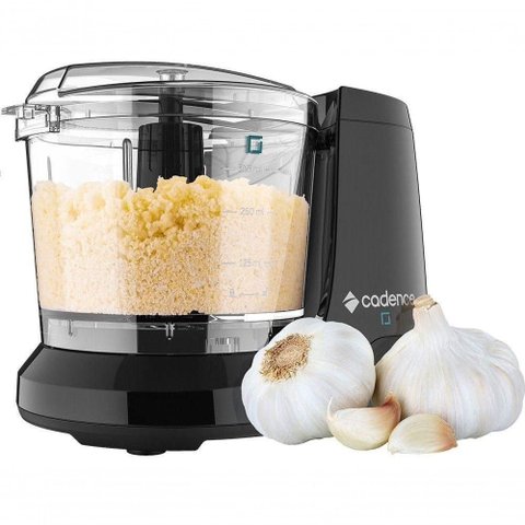Mini Processador Cadence 100W - Jarra 350ml Transparente Preto 220V