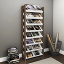 Ver imagem 5 de Sapateira Estante Decorativa para Quarto AZ1006 MDP Branco/Nogal - Gran Belo
