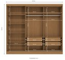 Ver imagem 2 de Guarda Roupa Casal 245cm 5 Portas 4 Gavetas N564 Kappesberg
