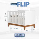 Ver imagem 3 de Berço Americano Flip Branco Acetinado Reller e Cômoda Infantil Americano Brando Hp e Colchão