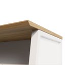 Ver imagem 7 de Mesa Escrivaninha Escritório com 150cm Industrial Tampo Chanfrado e Pés Metálicos Executive Macadâmia e Branco