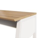Ver imagem 6 de Mesa Escrivaninha Escritório com 150cm Industrial Tampo Chanfrado e Pés Metálicos Executive Macadâmia E Branco