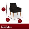 Poltrona para Sala Reforçada Confortável Íris Suede Marrom Ads Decor Poltrona Cadeira Sala Quarto de - 6