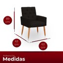 Ver imagem 6 de Poltrona para Sala Reforçada Confortável Íris Suede Marrom Ads Decor Poltrona Cadeira Sala Quarto de