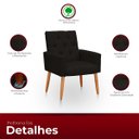Ver imagem 3 de Poltrona para Sala Reforçada Confortável Íris Suede Marrom Ads Decor Poltrona Cadeira Sala Quarto de