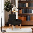 Ver imagem 2 de Poltrona para Sala Reforçada Confortável Íris Suede Marrom Ads Decor Poltrona Cadeira Sala Quarto de