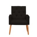 Ver imagem 4 de Poltrona para Sala Reforçada Confortável Íris Suede Marrom Ads Decor Poltrona Cadeira Sala Quarto de