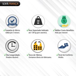 Sofá 3 Lugares Phormatta Decor França com Assento Retrátil e Encosto Reclinável em Tecido Veludo Lig - 5