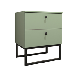 Mesa de Cabeceira Industrial Mdf com Pés Metalon Preto Plancasa:verde Jade - 2