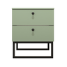 Mesa de Cabeceira Industrial Mdf com Pés Metalon Preto Plancasa:verde Jade - 1