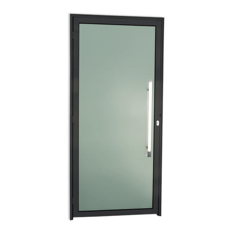 Porta Alumínio Murano c/Puxador D.Preto 90 Brimak