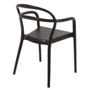 Ver imagem 6 de Cadeira Tramontina Sissi em Polipropileno e Fibra de Vidro com Braços Marrom 92045109