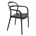 Ver imagem 1 de Cadeira Tramontina Sissi em Polipropileno e Fibra de Vidro com Braços Marrom 92045109