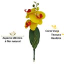 Ver imagem 4 de Orquidea Artificial Média:Amarela