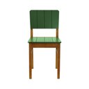 Ver imagem 5 de Kit 2 Cadeiras Linhas Madeira Maciça Encosto Mdf Laqueado Verde Musgo -amêndoa- Laqueado Verde Musgo