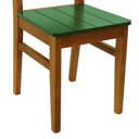 Ver mais imagens de Kit 2 Cadeiras Linhas Madeira Maciça Encosto Mdf Laqueado Verde Musgo -amêndoa- Laqueado Verde Musgo